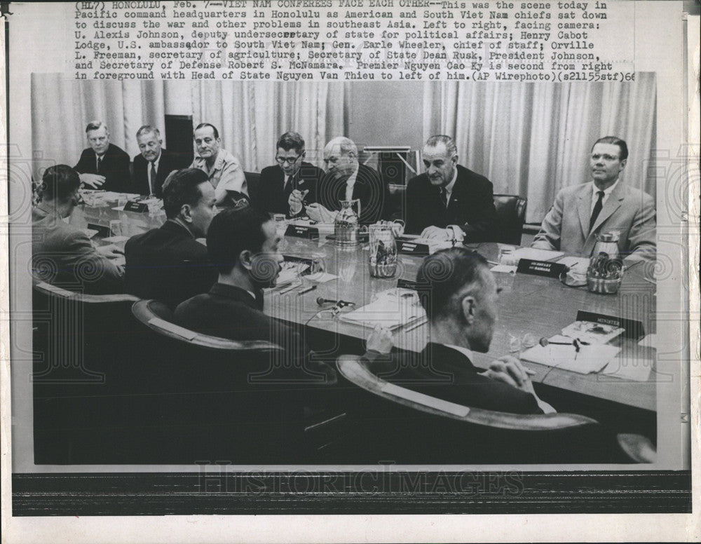 1966 Press Photo Pacific Command Headquarters Chief War - Historic Images