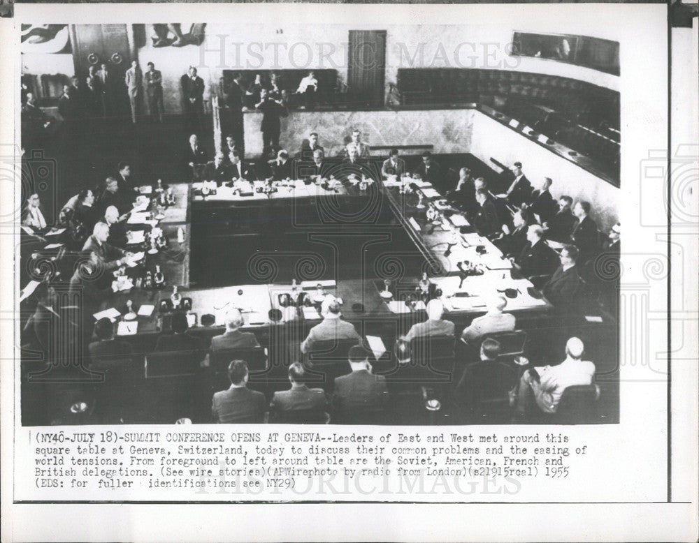 1955 Press Photo Summit Conference in Geneva - Historic Images