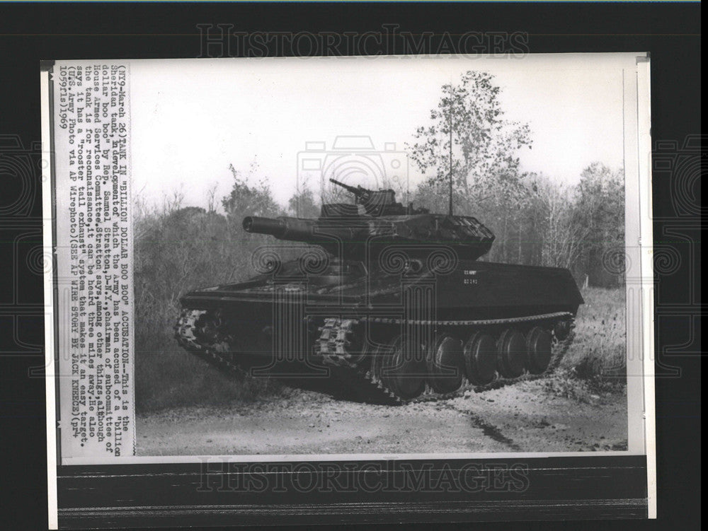 1969 Press Photo Sheridan Tank Army - Historic Images