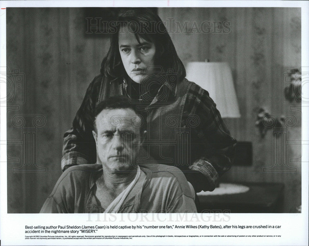 1990 Press Photo Movie Actors James Caan &amp; Kathy Bates - Historic Images