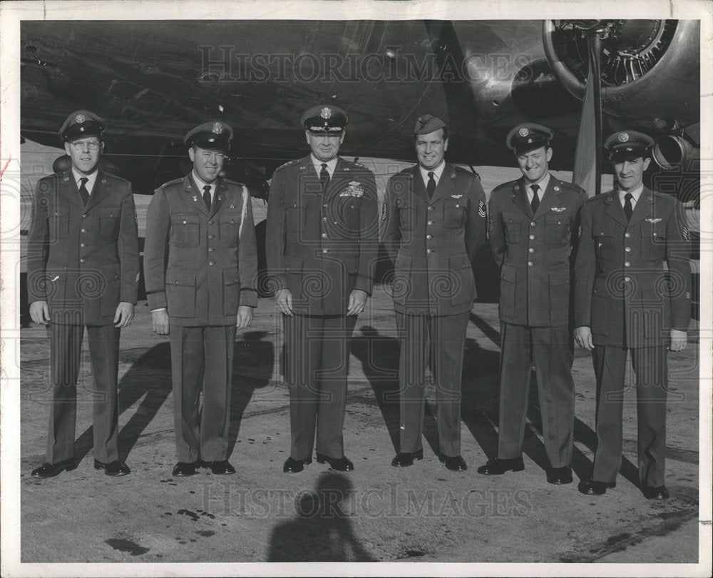 1955 Press Photo General Chidlaw Defense Command Plane - Historic Images