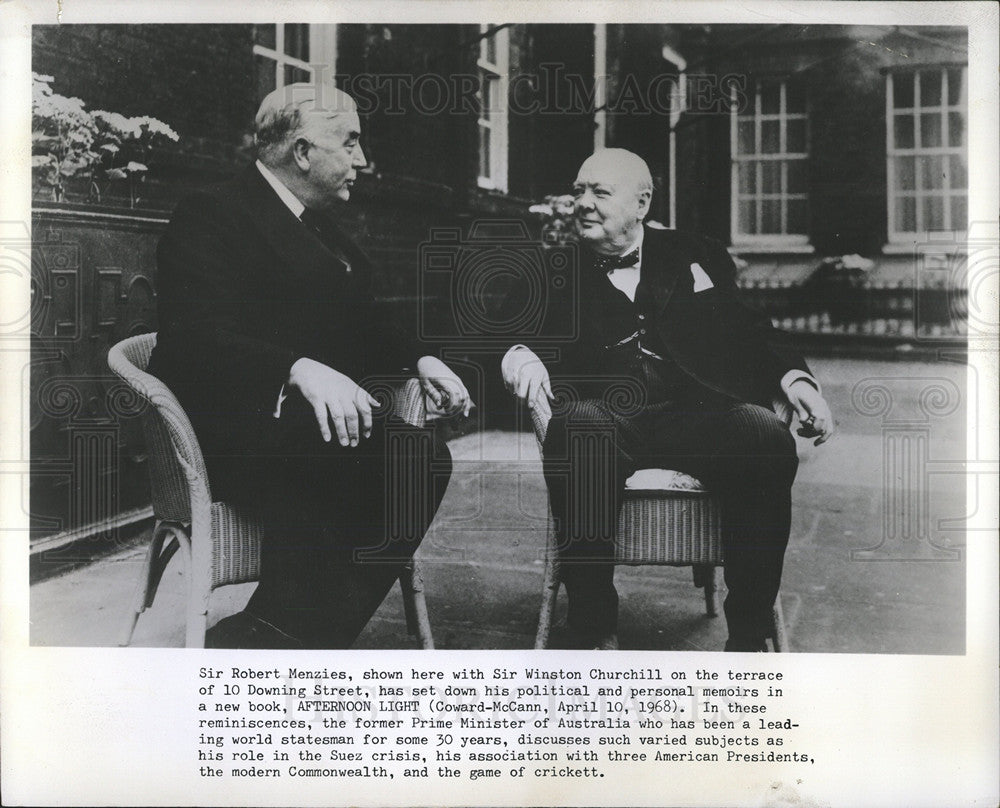 1968 Press Photo Sir Robert Menzies and Sir Churchill - Historic Images