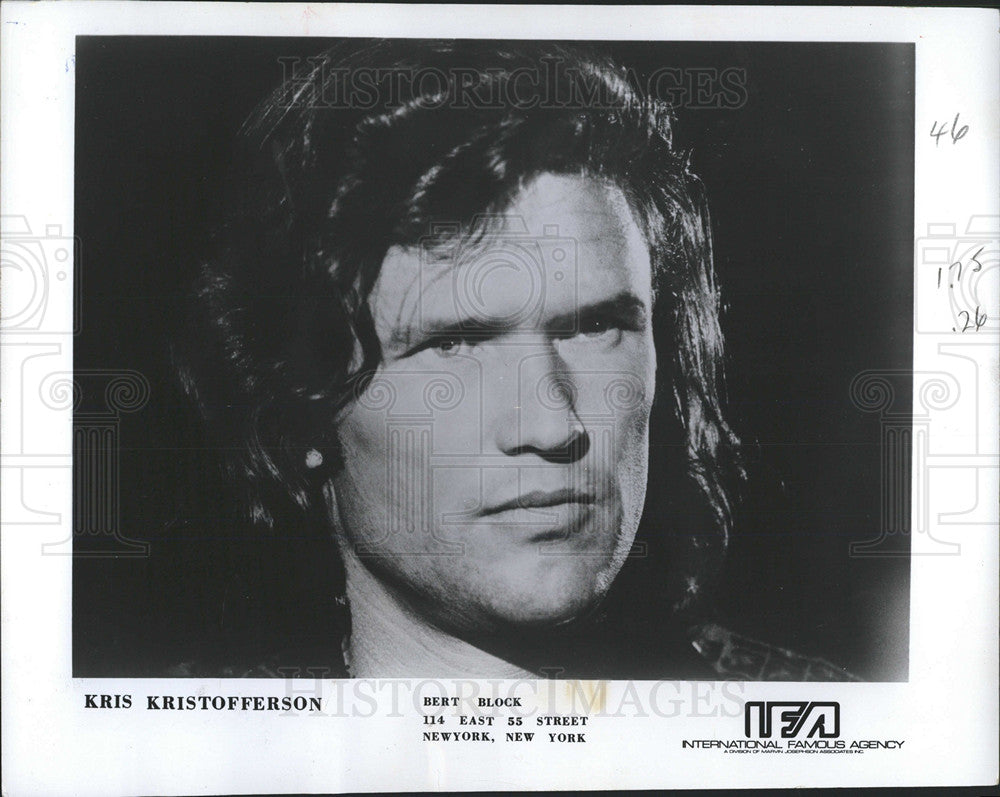 1971 Press Photo Kris Kristofferson Actor Musician - Historic Images