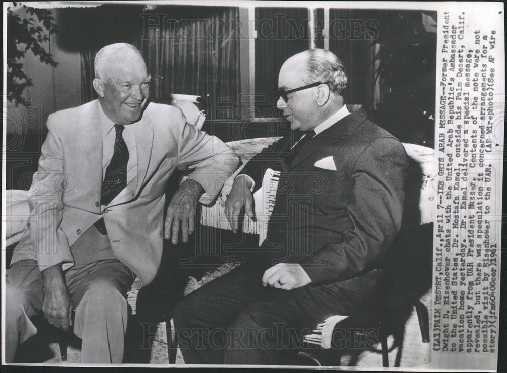 1961 Press Photo Former Pres Dwight Eisenhower - Historic Images