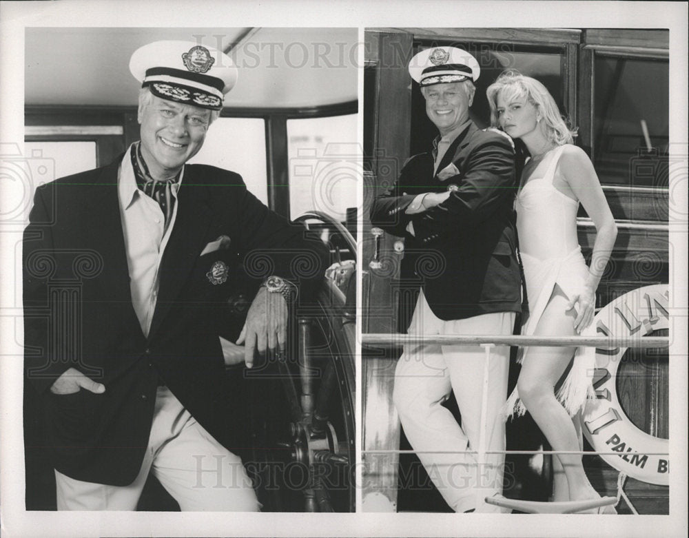 1994 Press Photo Larry Hagman Claire Yarlett Actress - Historic Images