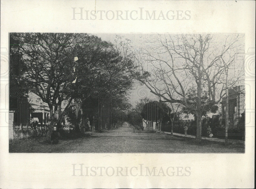 1923 Press Photo Residential Street Asuncion Paraguay - Historic Images