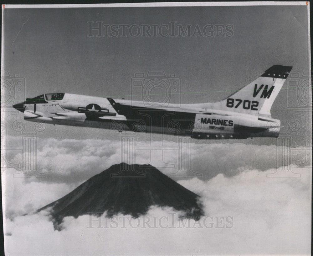 1962 Press Photo US Marine Corps Aircraft Mountain - Historic Images