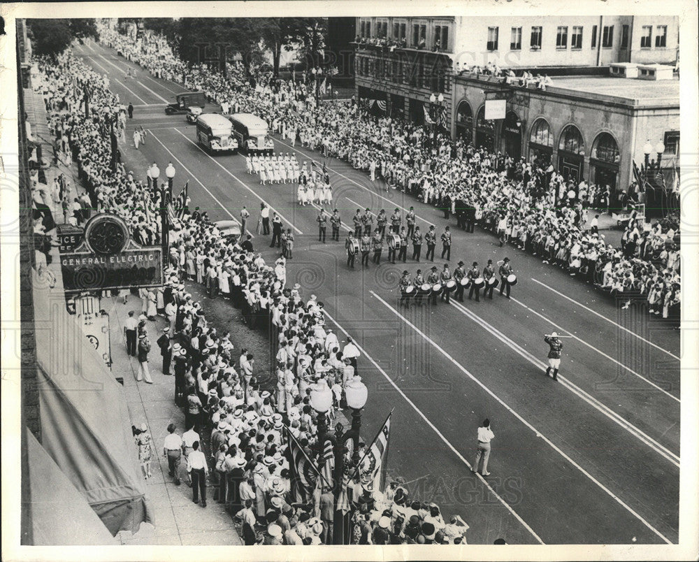 1938 Press Photo Veterans Of Foreign War Parade Route - Historic Images