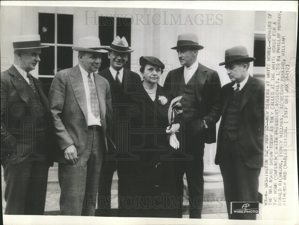 1935 Press Photo Donald Richberg Meeting Washington DC - Historic Images