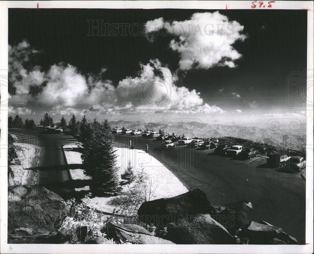 1963 Press Photo Clingmans Dome Parking Smoky Mountains - Historic Images