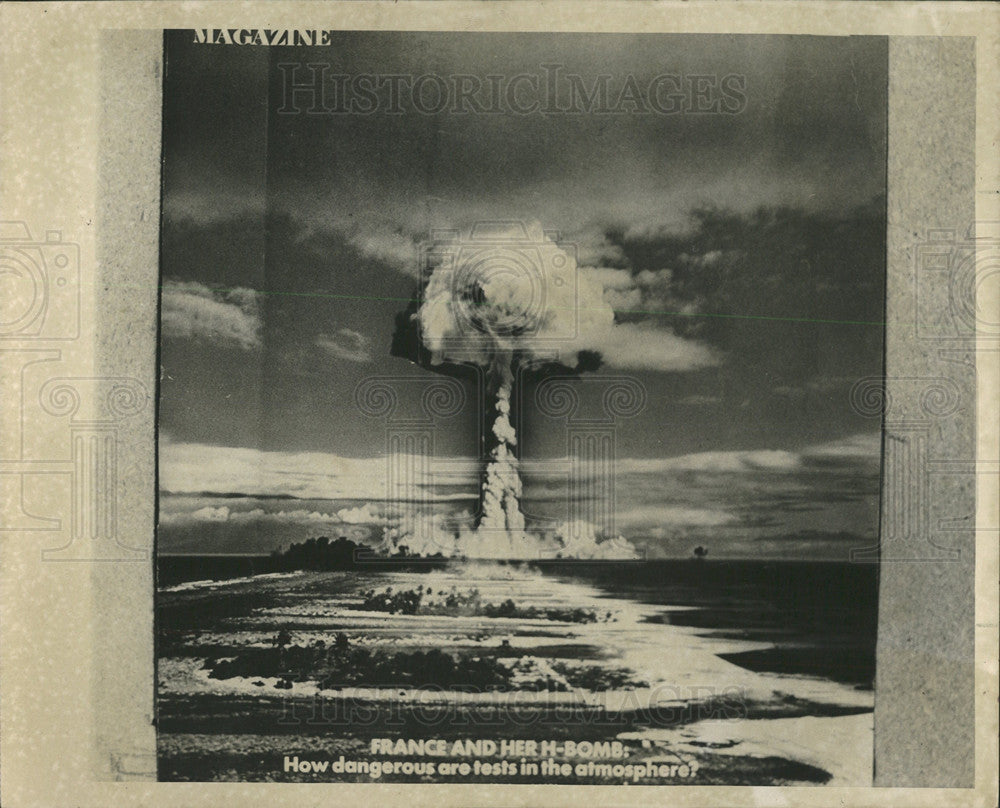 1988 Press Photo France H-Bomb - Historic Images