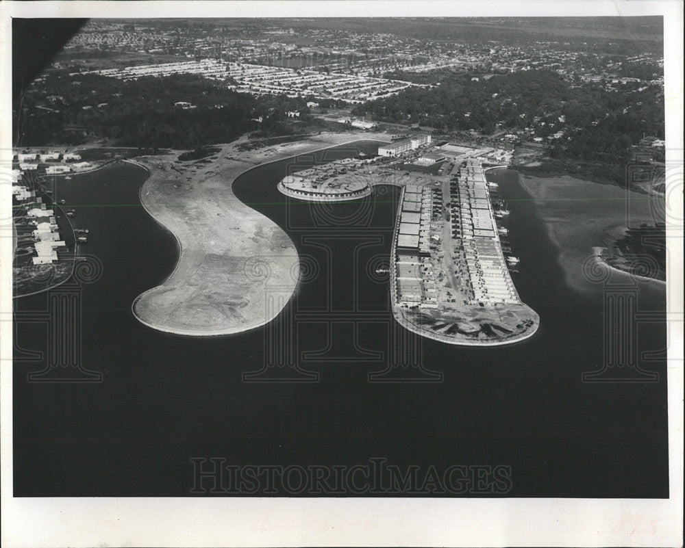 1972 Press Photo Aerial View/ Boca Ciega Point/Florida - Historic Images
