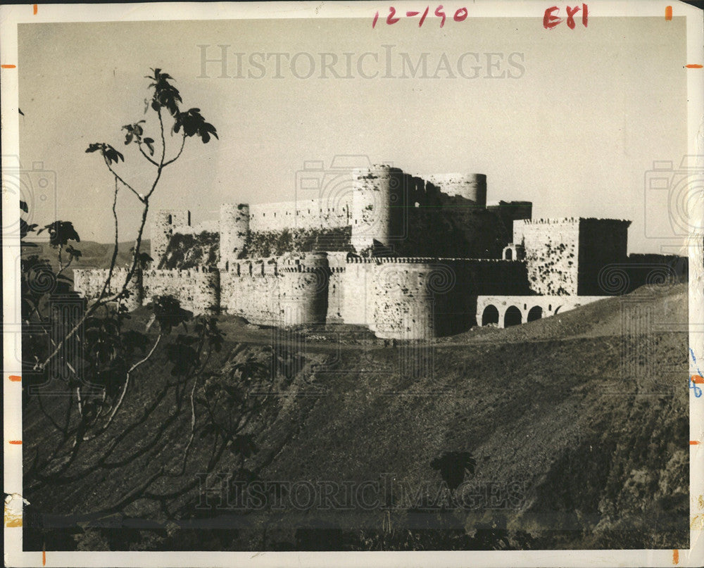 1955 Press Photo Krak de Chevalier/Castle/Damascus - Historic Images