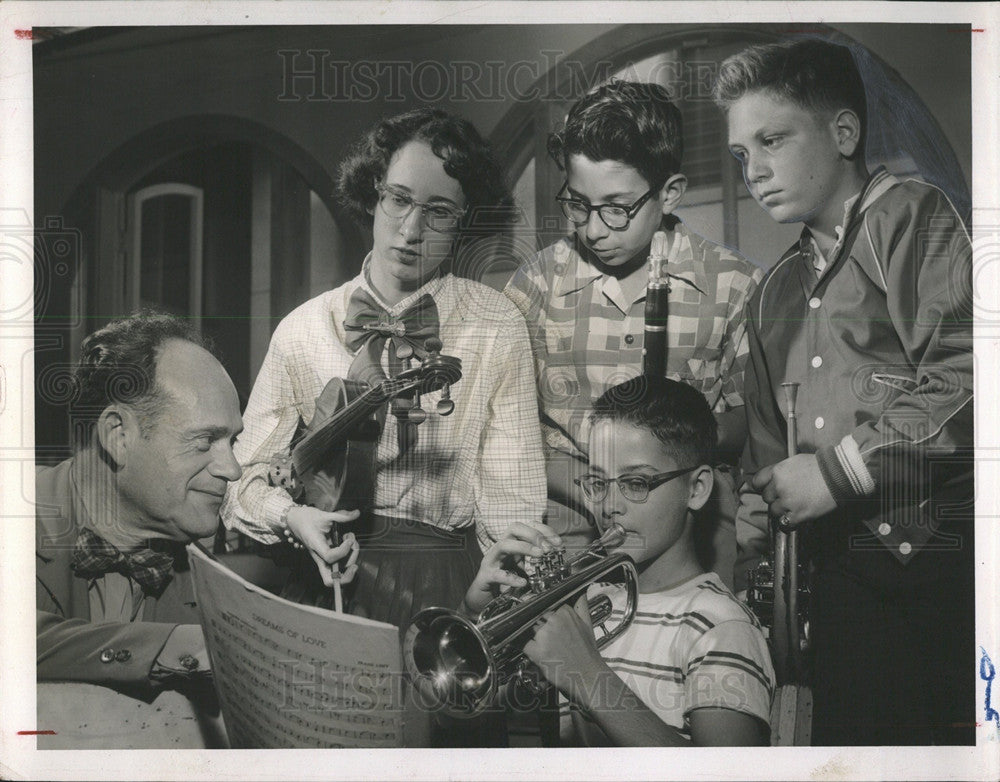 1955 Press Photo Junior Florida Philharmonic Orchestra - Historic Images