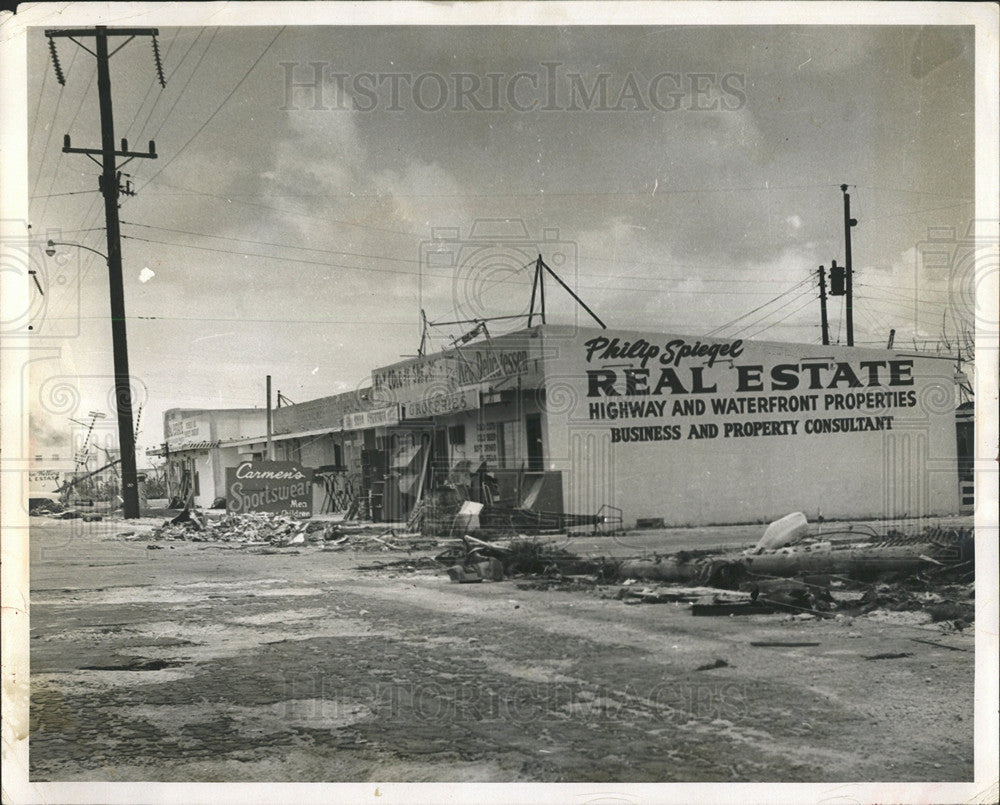 1961 Press Photo Marathon Shores Business Hurricane - Historic Images