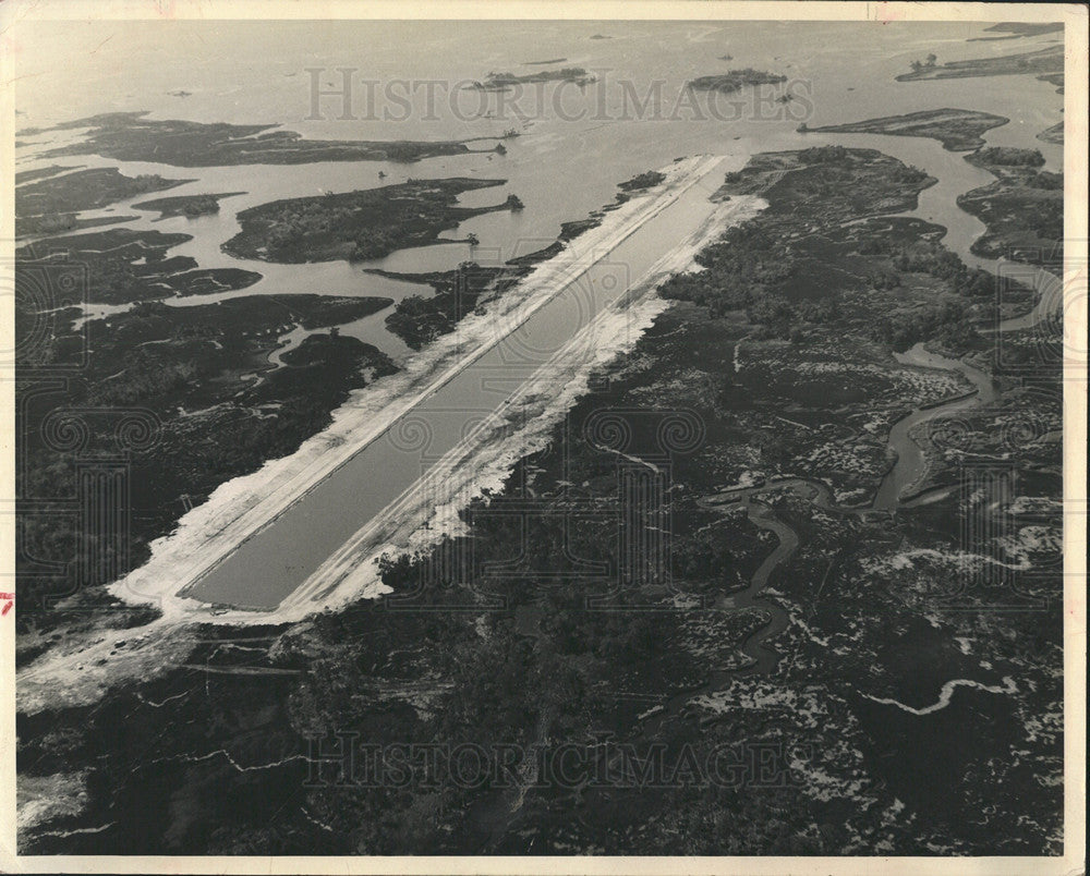 Press Photo Canal Cross State Bang Aerial - Historic Images