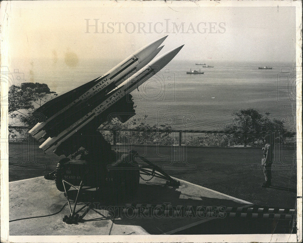 1977 Press Photo U.S. Missiles Guard Panama Canal - Historic Images