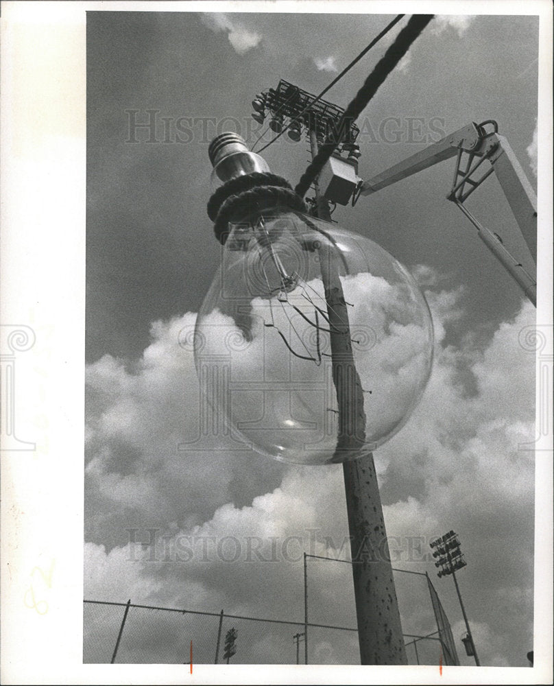 1975 Press Photo Glass globes Dizzying Heights cover - Historic Images