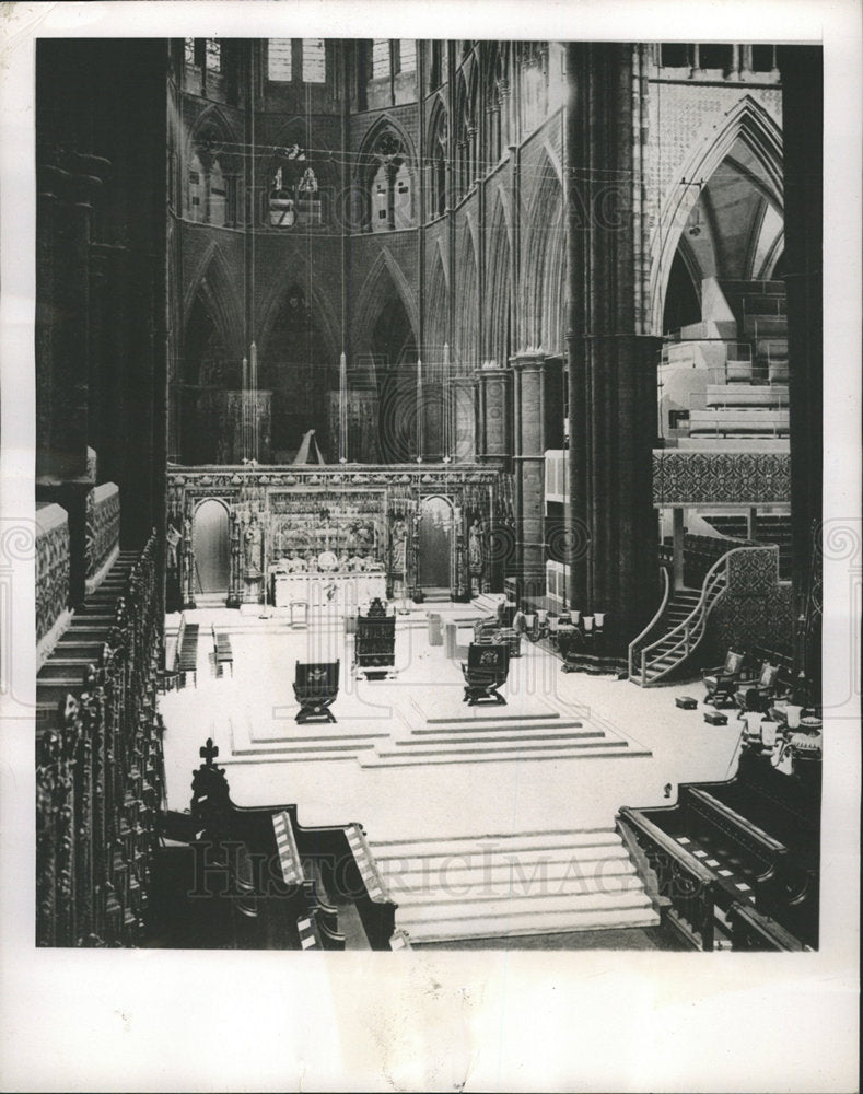 1953 Press Photo Westminster Abbey&#39;s &quot;Theater&quot; - Historic Images