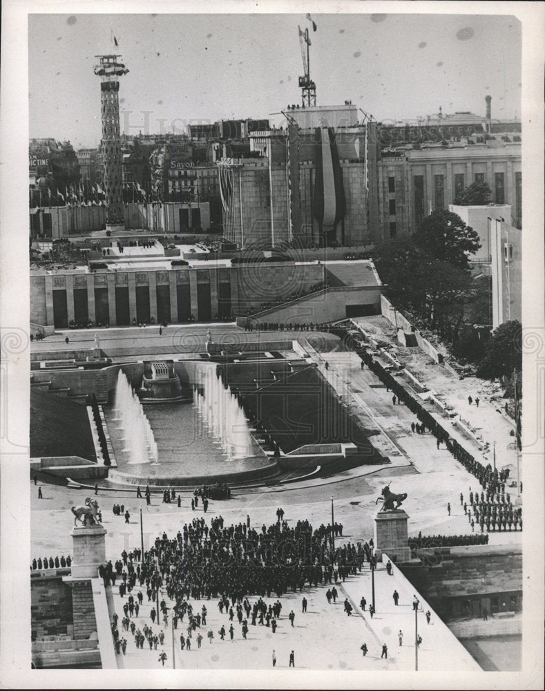 1937 Press Photo Pre Albert Lebrun visits Trocadero - Historic Images