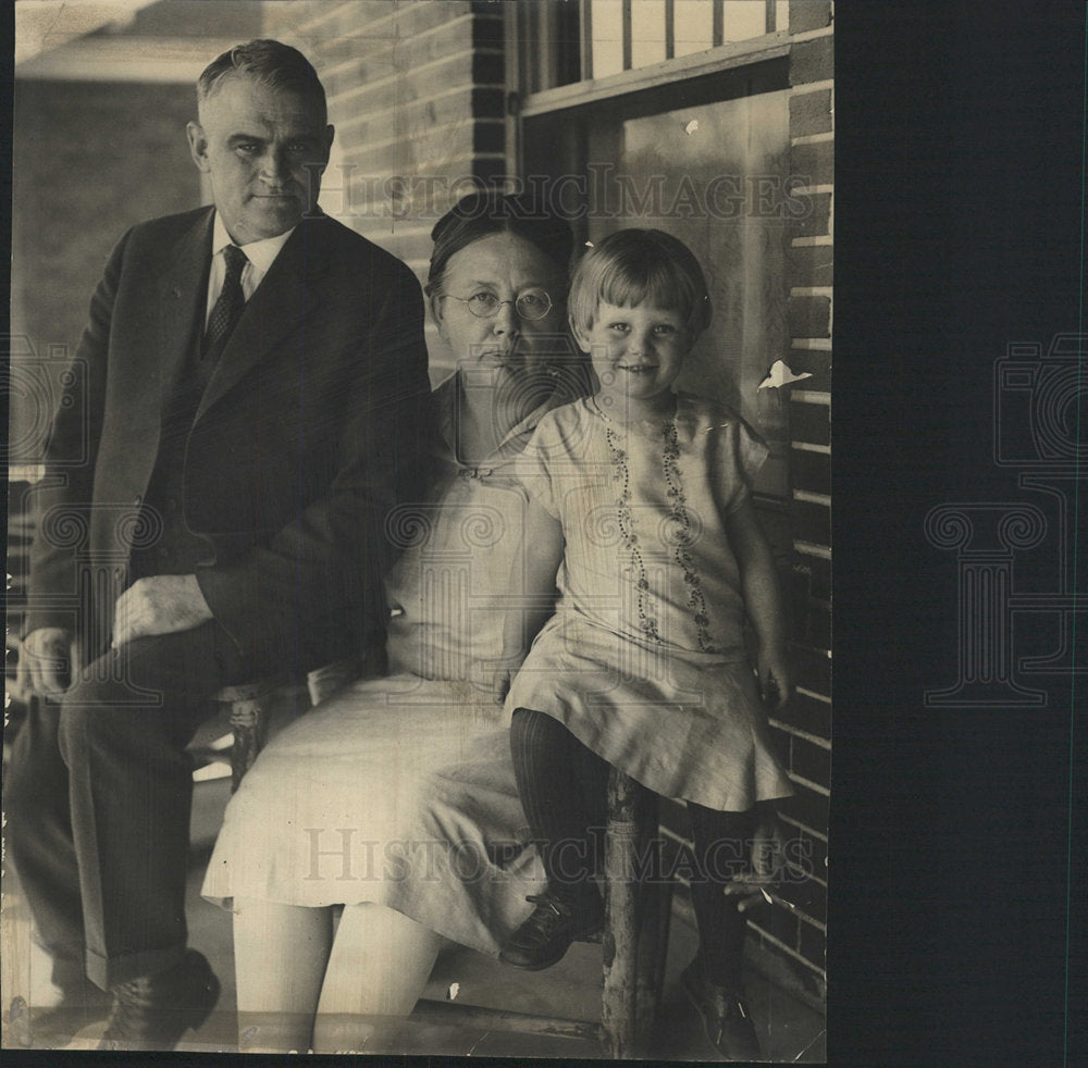 1928 Press Photo Oyler Missionary Family - Historic Images