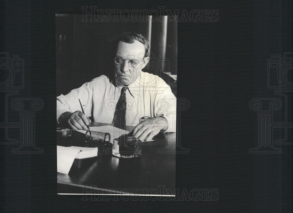 1934 Press Photo Ole H. Olson Governor North Dakota - Historic Images