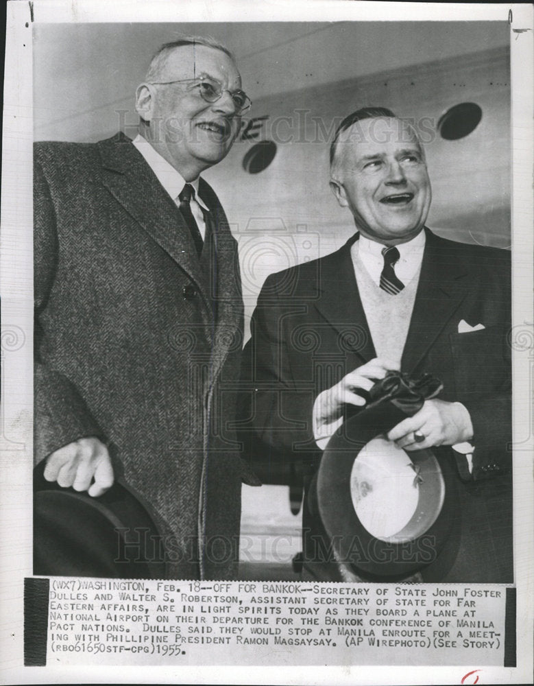 1955 Press Photo Walter S Robertson Asst Secretary Mich - Historic Images