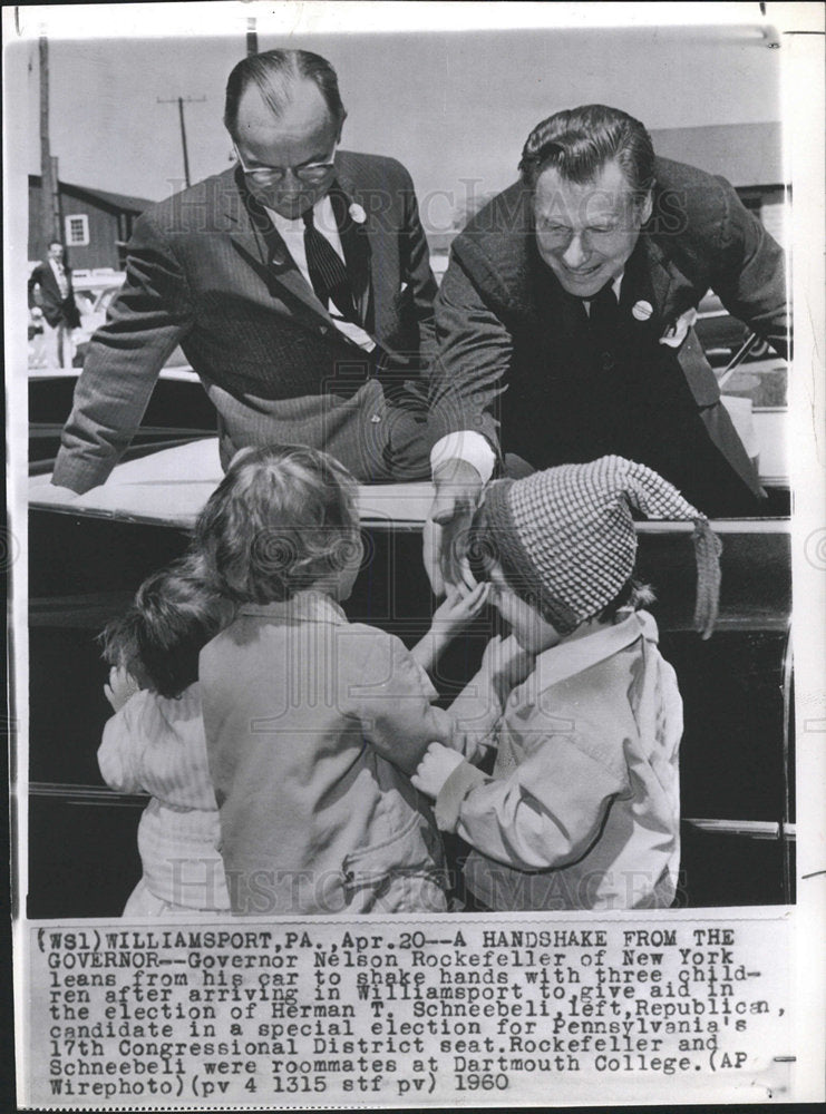 1960 Press Photo Nelson Rockefeller Governor Michigan - Historic Images