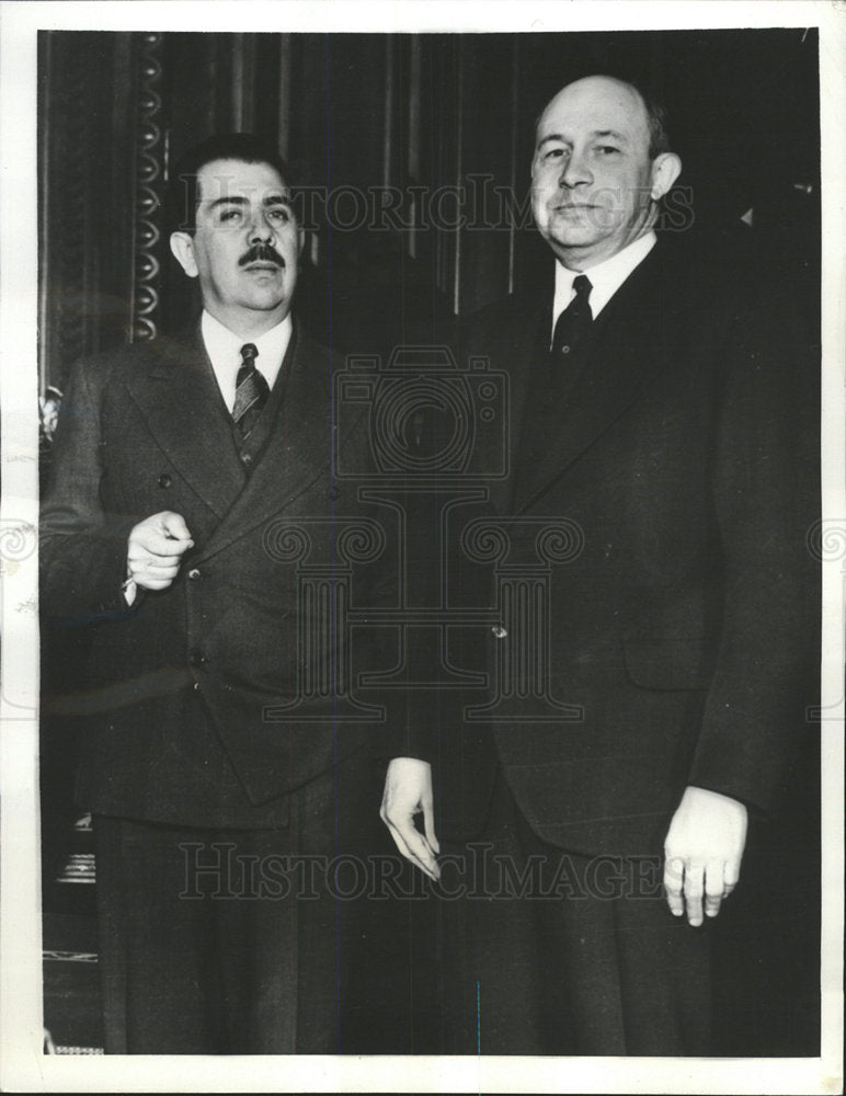 Press Photo Lazaro Cardenas, Donald Richberg - Historic Images