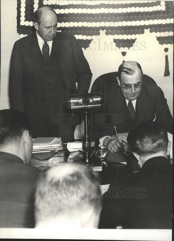 1935 Press Photo Donald Richberg Attorney Civil Servant - Historic Images