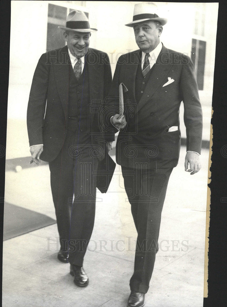 1934 Press Photo Richberg Williams White House Chairman - Historic Images