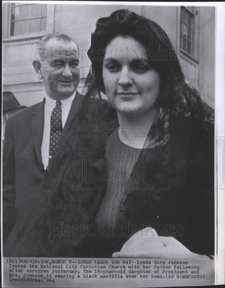 1964 Press Photo Presidents Daughter Lynda Bird Johnson - Historic Images