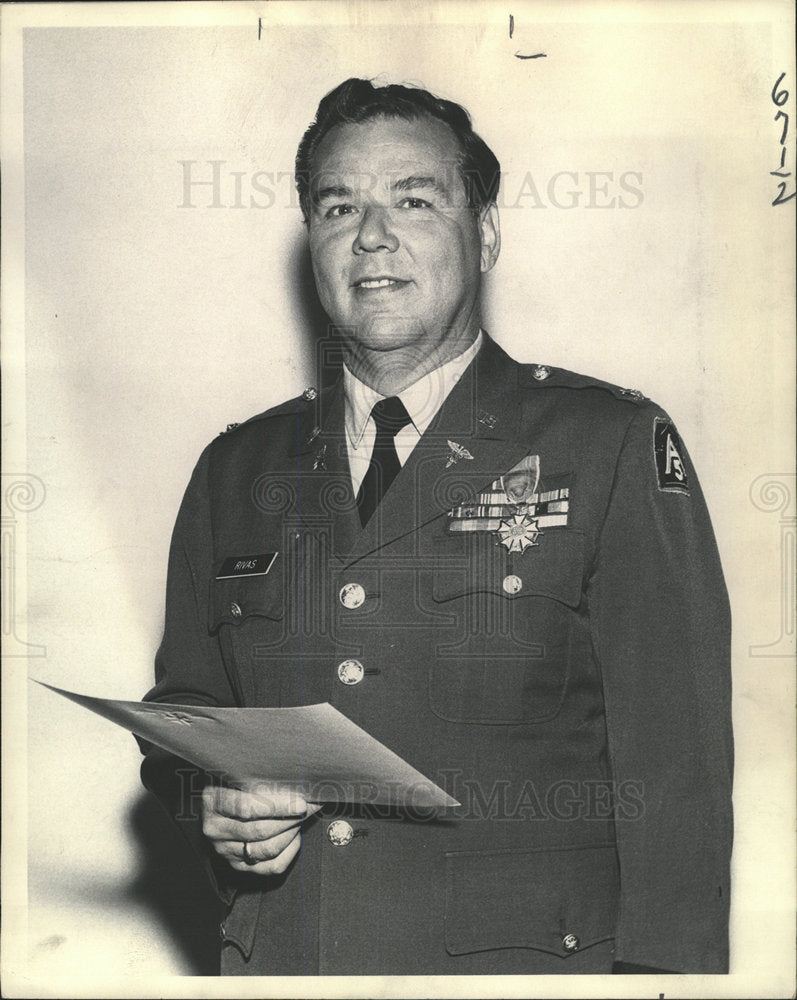 1966 Press Photo Col. Ernest G. Rivas, US Army -Retired - Historic Images