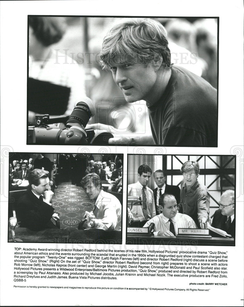 1994 Press Photo Director Robert Redford Quiz Show - Historic Images