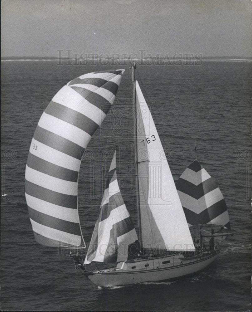 1963 Press Photo Hurricane Racing Sail Boat - Historic Images