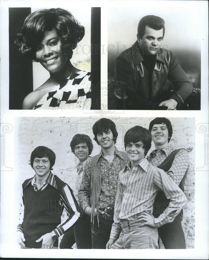 1971 Press Photo Dionne Warwick The Osmond Brothers - Historic Images