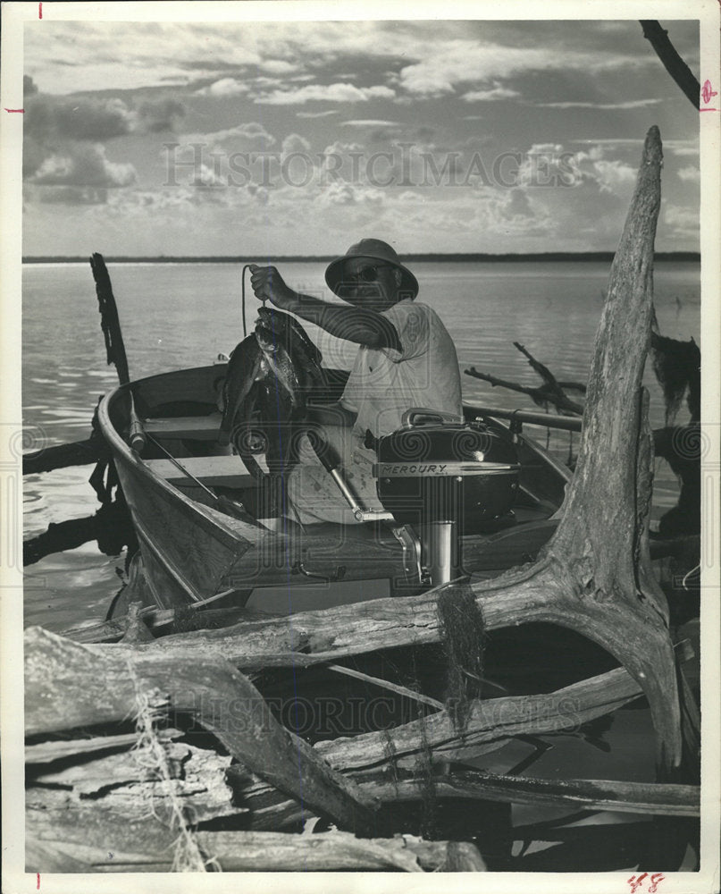 Visitor enjoying the fishing in recreation water. - Historic Images
