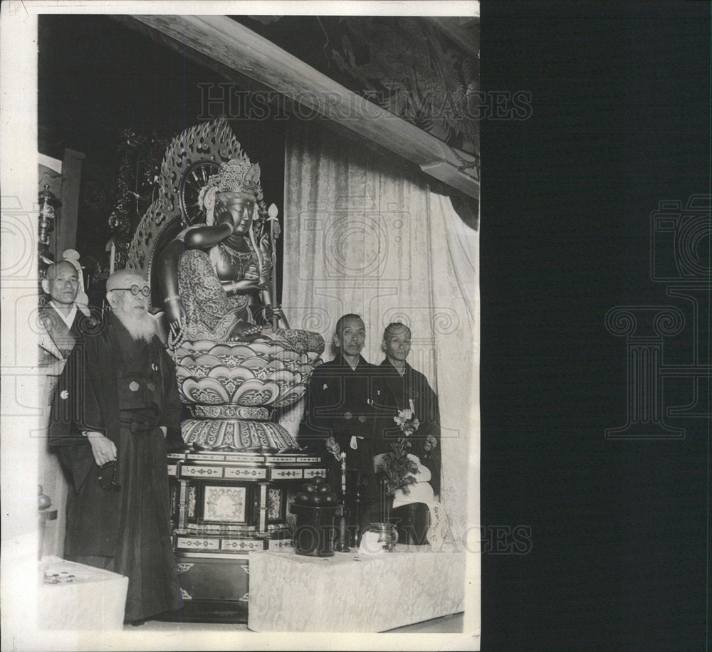 1931 Press Photo Buddhist God Takamura Sculptor Image - Historic Images