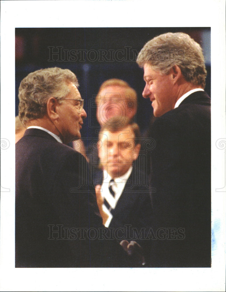 1993 Press Photo Bill Clinton Roy Romer government Meet - Historic Images