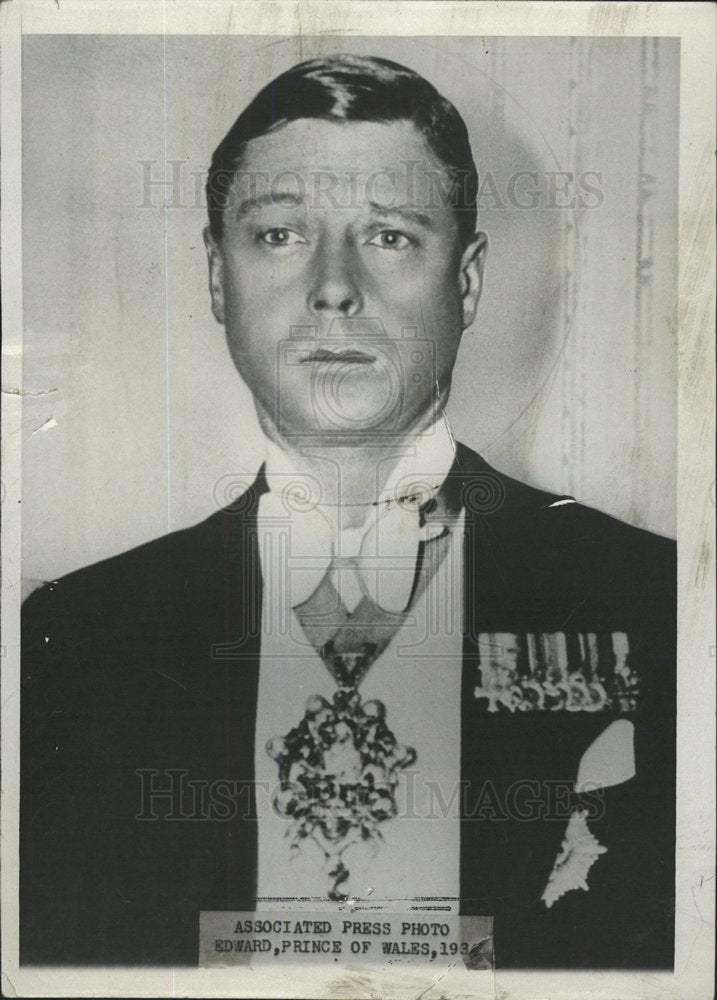 1936 Press Photo Prince of Wales Edward VIII England - Historic Images