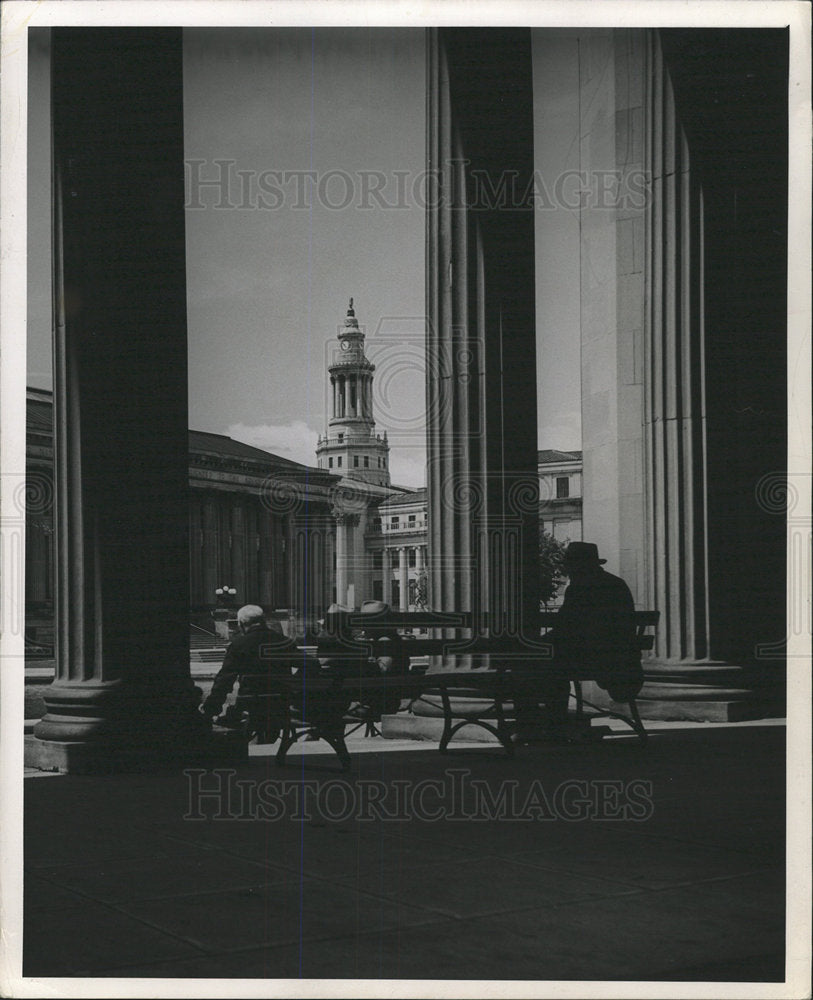 1949 Press Photo Denver City Civic Center Company Build - Historic Images