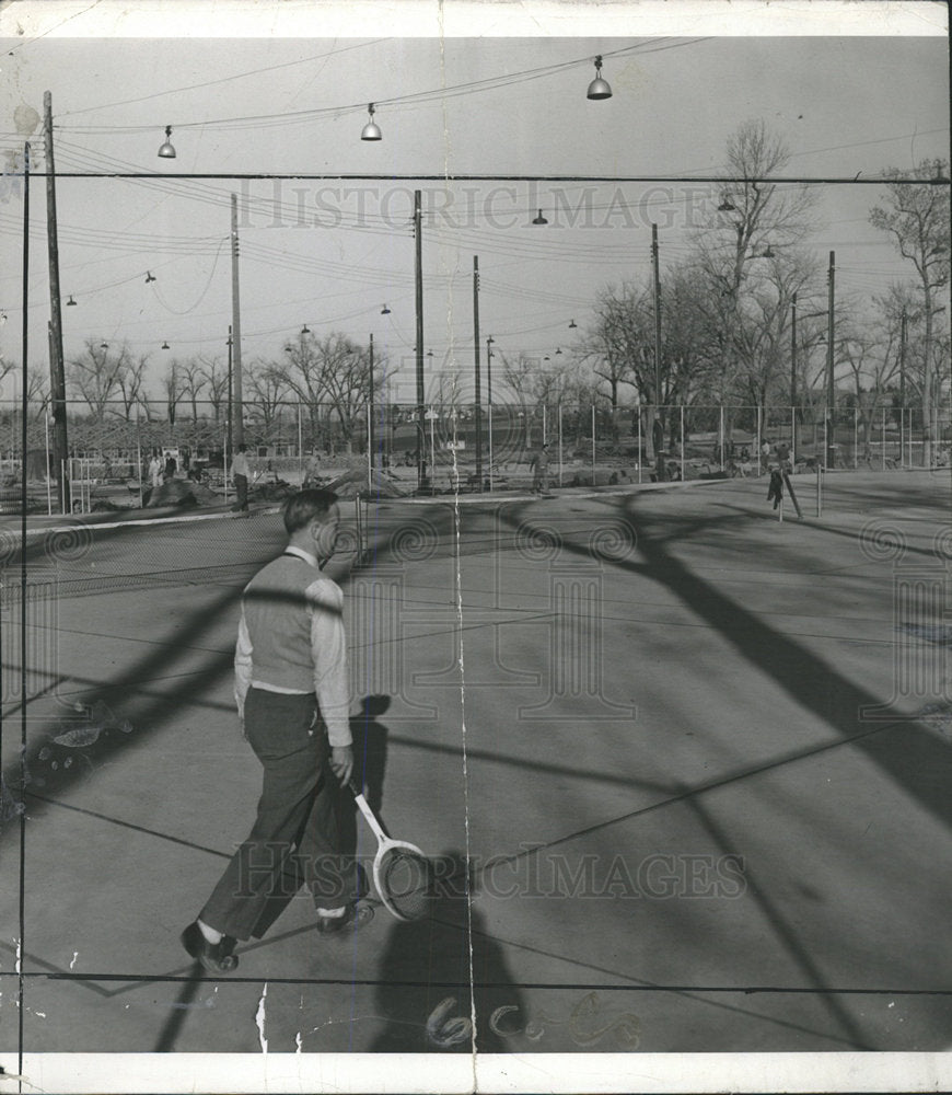 1941 Press Photo Improvements To Denver&#39;s Tennis Courts - Historic Images