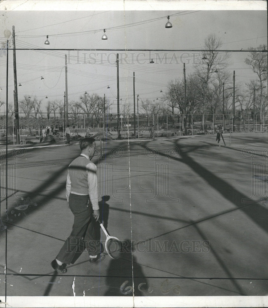 1941 Press Photo Improvements To Denver's Tennis Courts - Historic Images