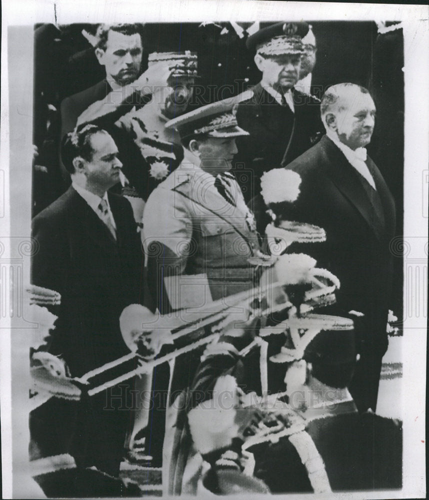 1956 Press Photo Tito Yugoslavia French Maurice Bruges - Historic Images