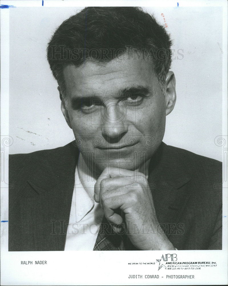 1987 Press Photo Ralph Nader America Political Activist - Historic Images