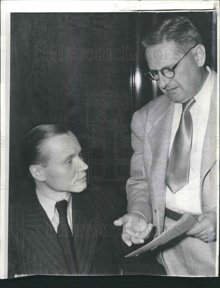 1940 Press Photo Dr.  Herbert Hoehne And Attorney - Historic Images