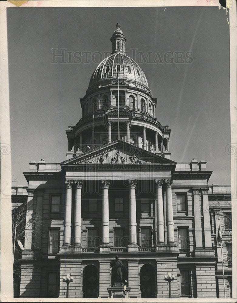 1958 Press Photo Colorado Capitol Building exteriors - Historic Images