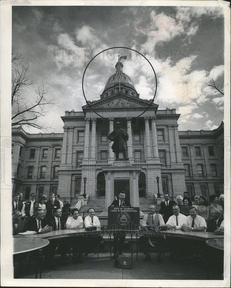 1969 Press Photo Colorado State Capitol Building Event - Historic Images