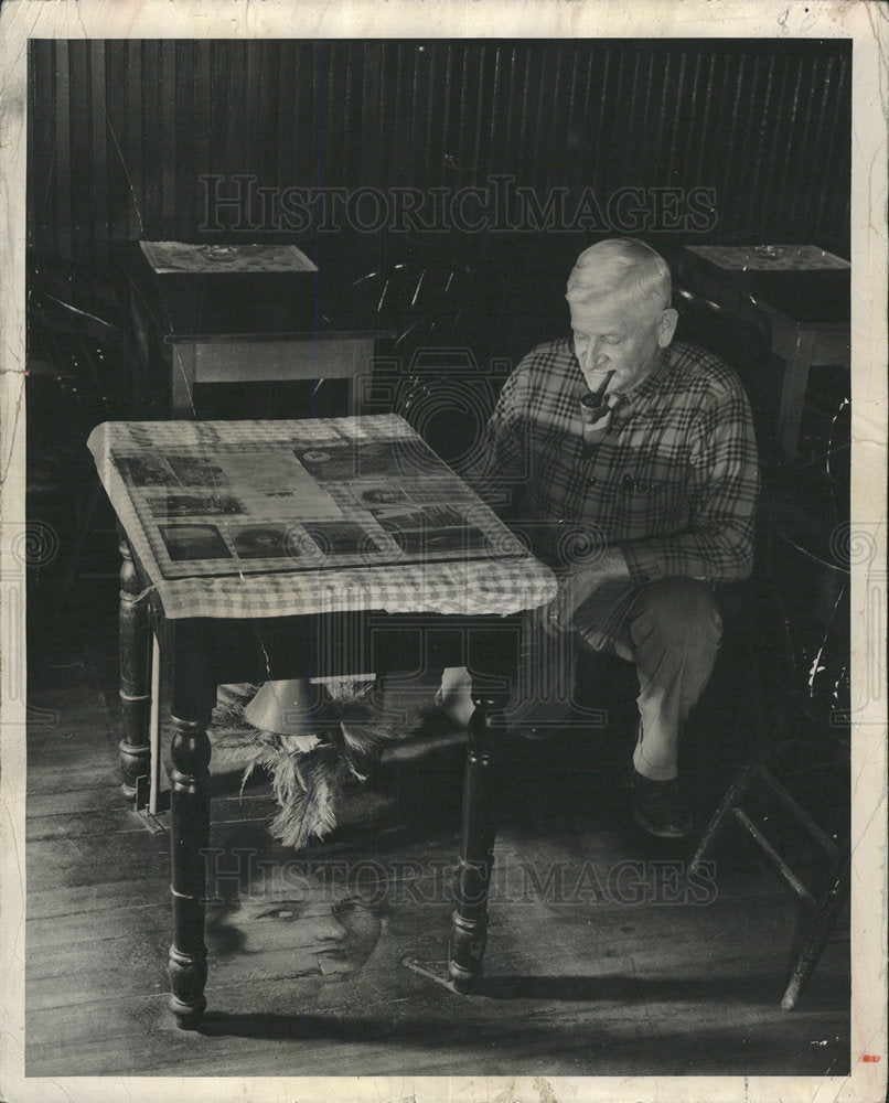 1967 Press Photo Sam Creese mysterious portrait house - Historic Images