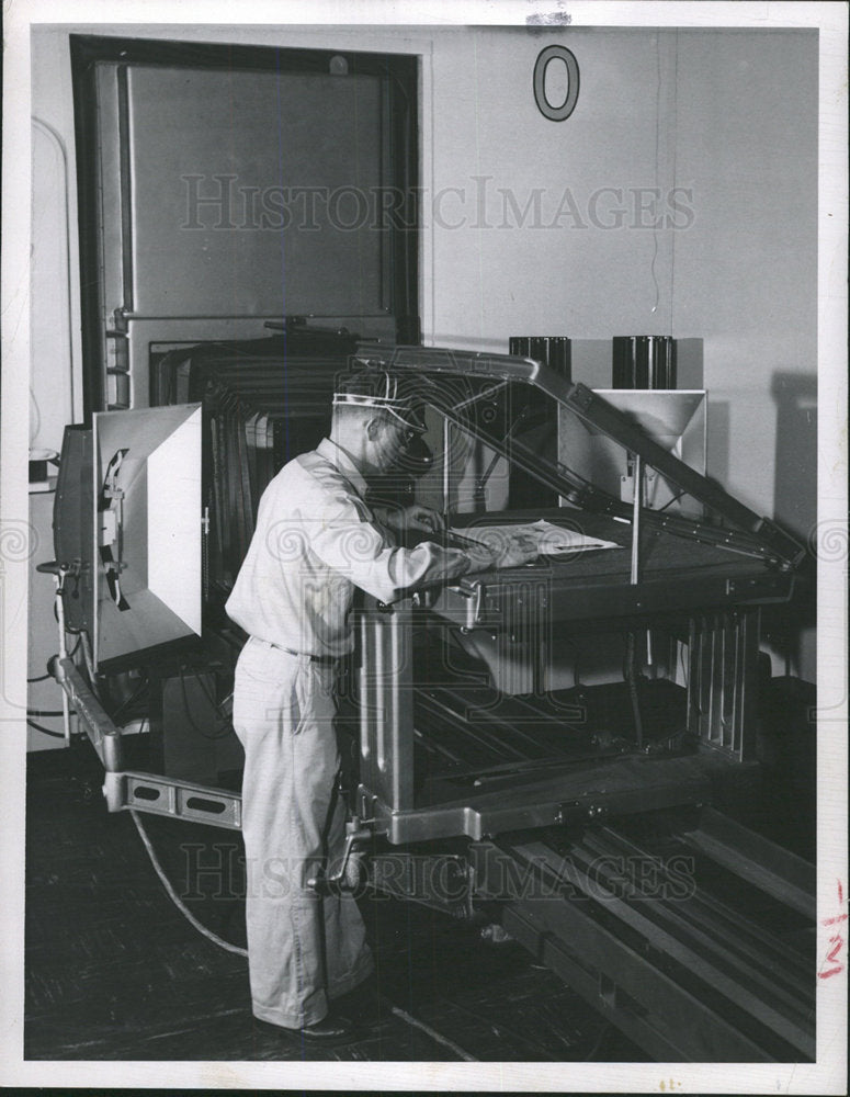 1955 Press Photo Charles Post Office Cloyd Teter Click - Historic Images